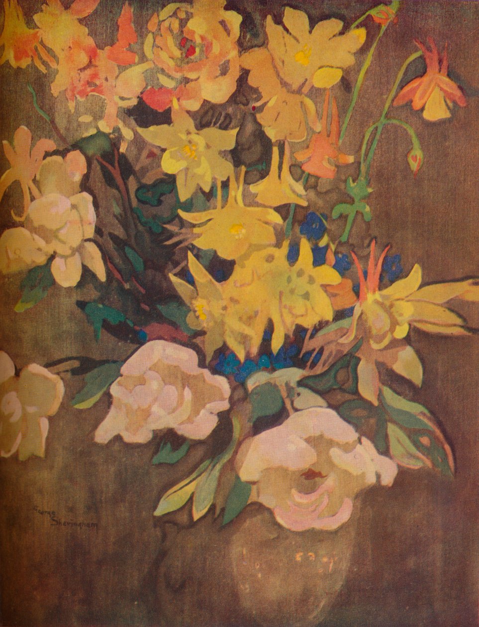 Amber Çiçekler, c20. yüzyıl by George Sheringham