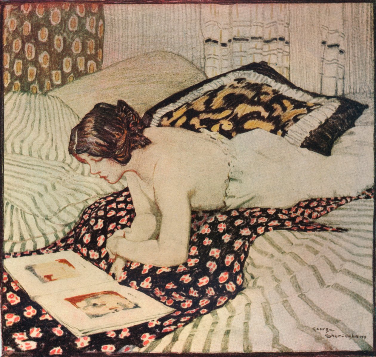 Çiçekli Shaw, c1916 by George Sheringham