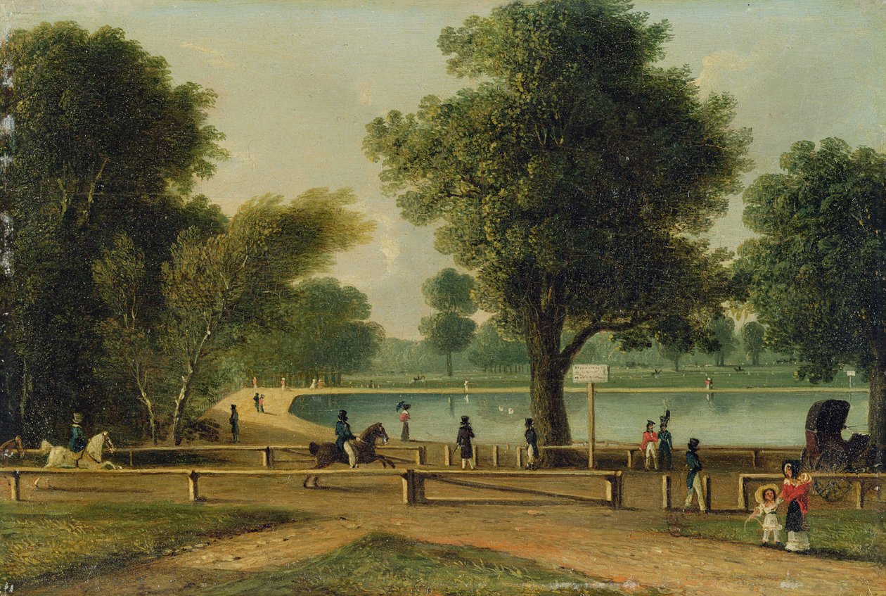 Serpantin, Hyde Park (panelde yağ) by George Sidney (attr. to) Shepherd
