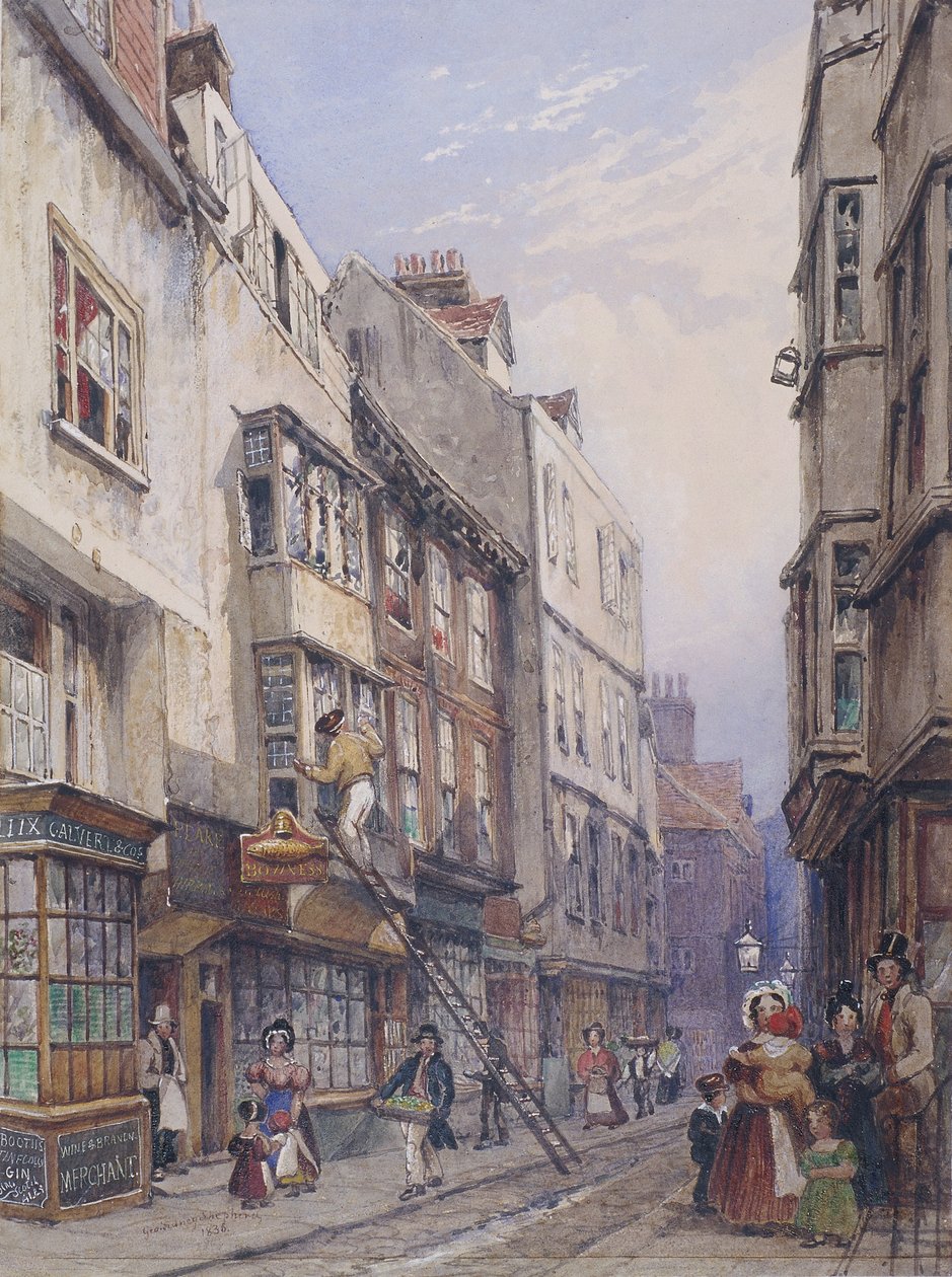Chancery Lane yakınlarındaki Bell Yard, Londra, 1835 by George Sidney Shepherd