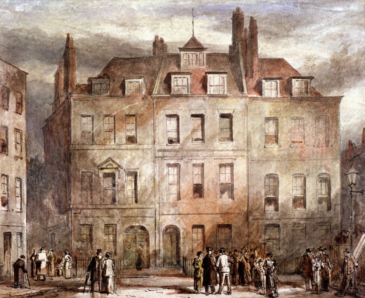 Şerif Mahkemesi, Red Lion Meydanı, Holborn, Londra, c1828 by George Sidney Shepherd