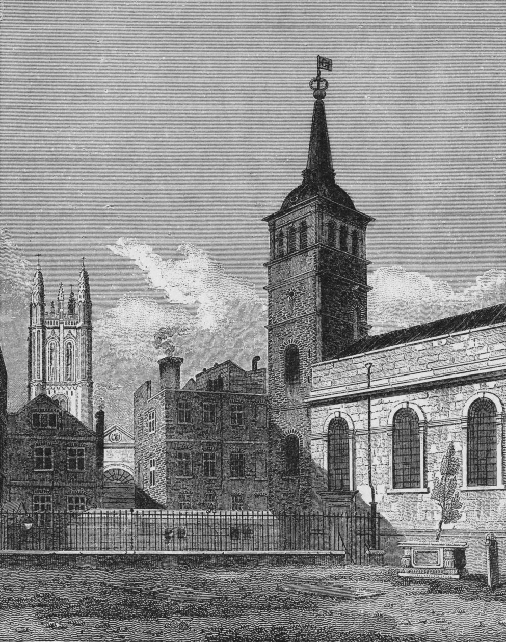 St Peters Kilisesi, Cornhill, Londra Şehri, 1811 1911 by George Sidney Shepherd
