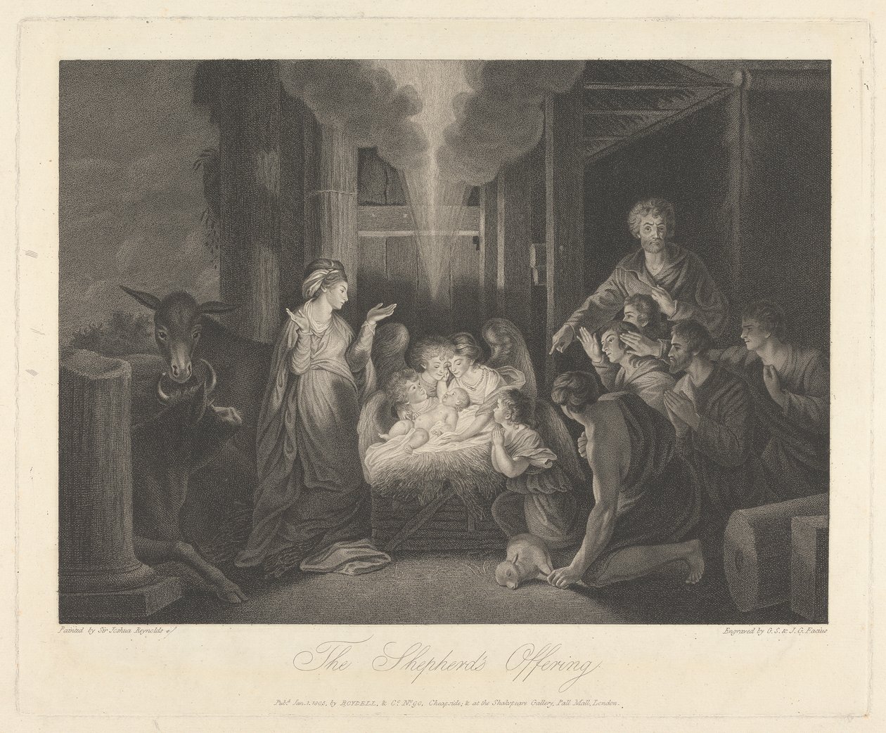 Şapelin Batı Penceresi, New College Oxford: Çoban Teklifi, Doğuş Sahnesi by George Siegmund Facius