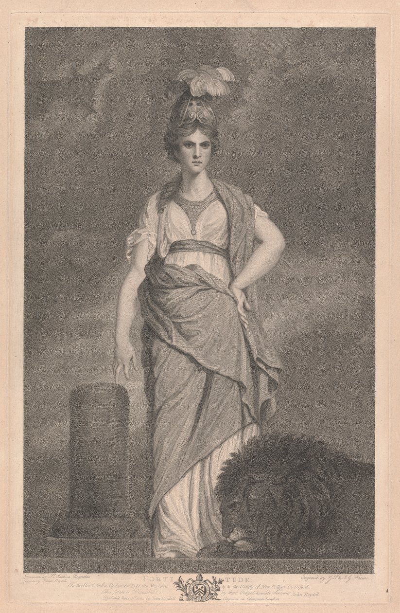 Şapelin Batı Penceresi, New College Oxford: Erdemler - Cesaret by George Siegmund Facius