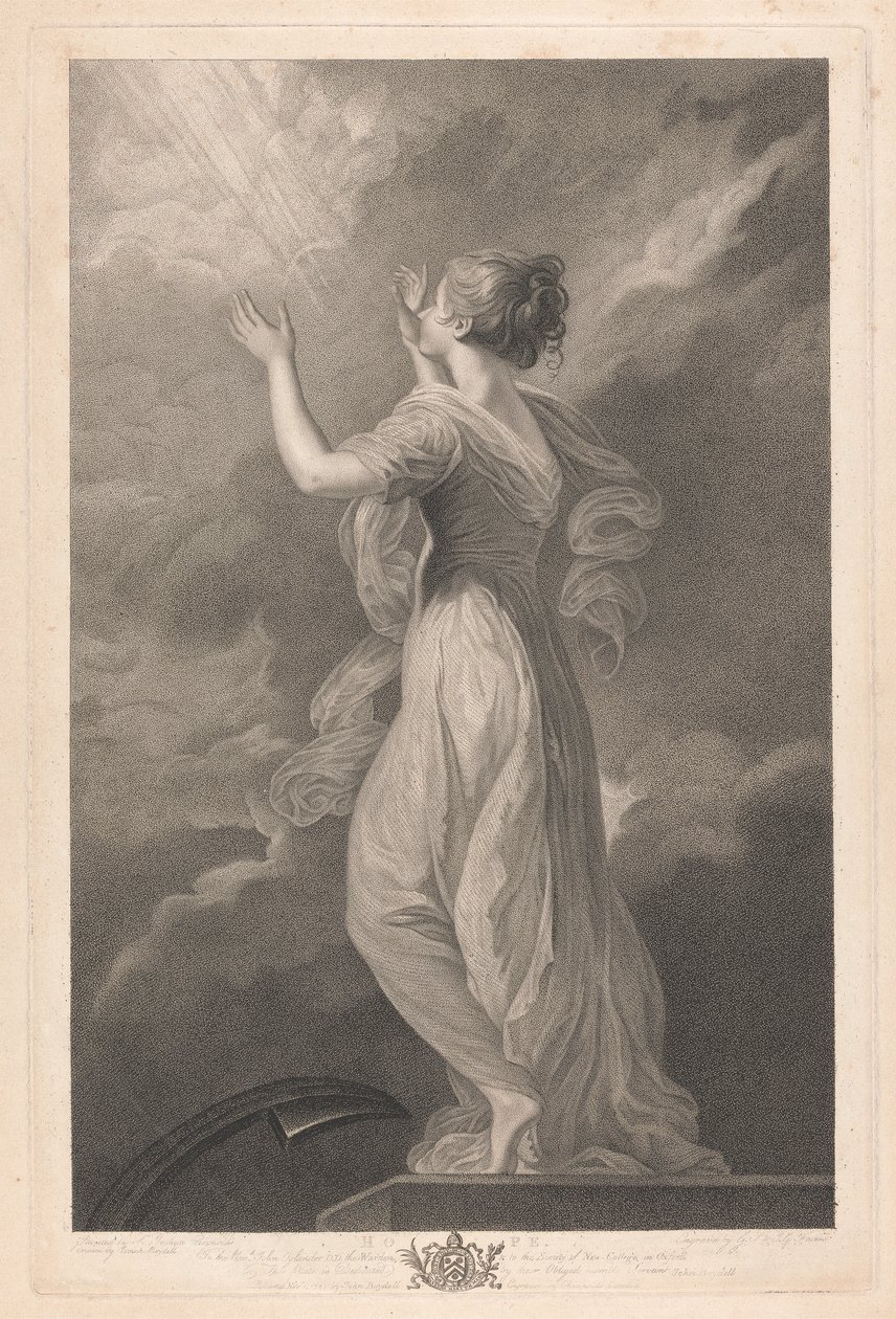 Şapelin Batı Penceresi, New College Oxford: Erdemler - Umut by George Siegmund Facius