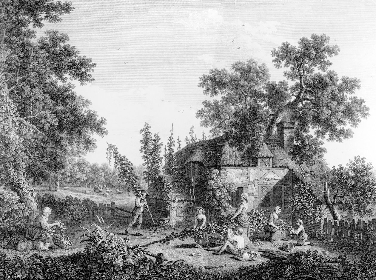 Francis Vivares tarafından kazınmış Hop Toplayıcılar, 1760 by George Smith
