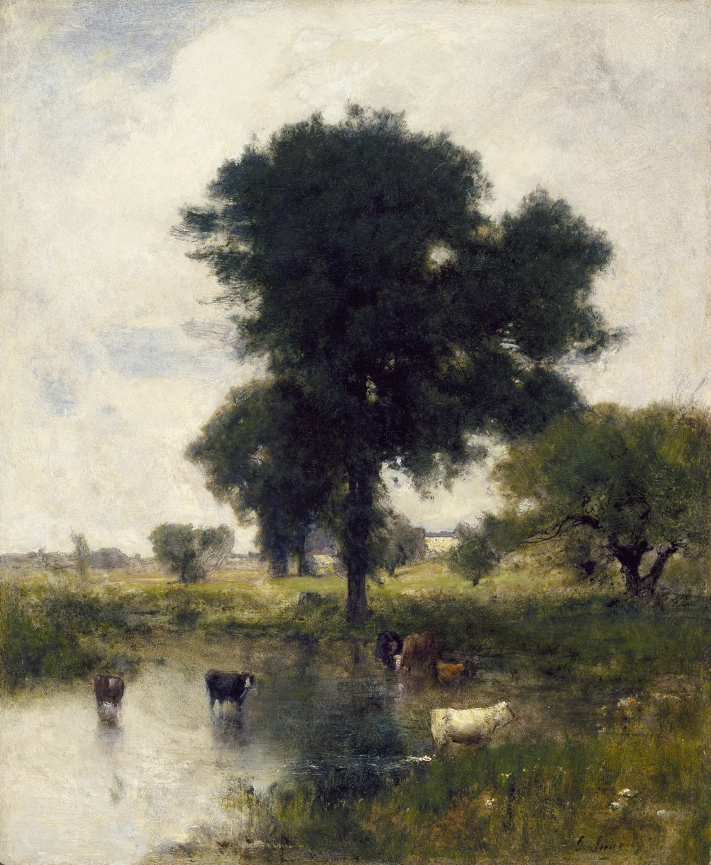 Havuzdaki Sığır (Bir Yaz Manzarası), 1880 by George Snr. Inness