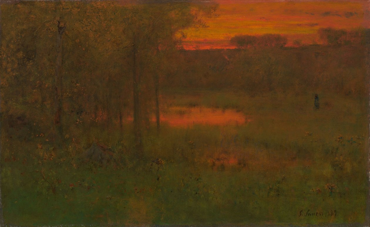 Manzara, Gün Batımı, 1887?89 by George Snr. Inness