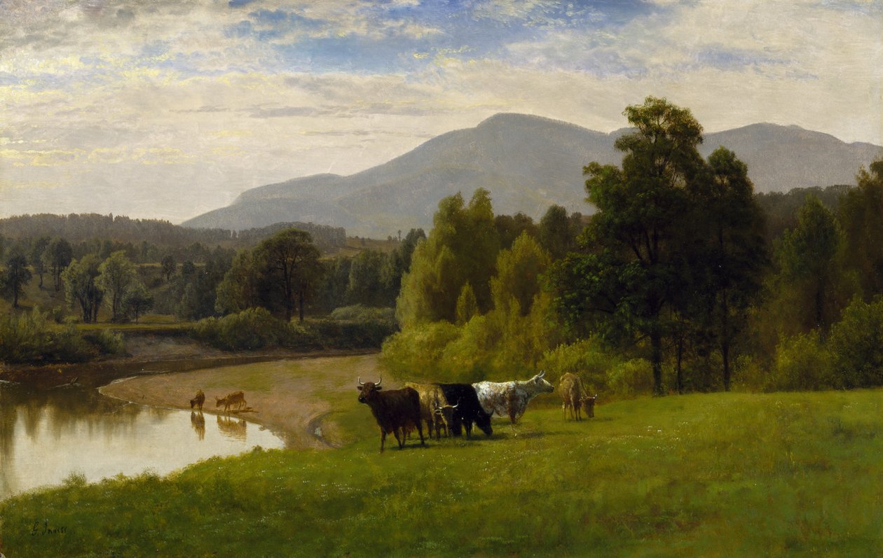 Pasture Lands, 1867 (gemide kağıt üzerine yağlı boya) by George Snr. Inness