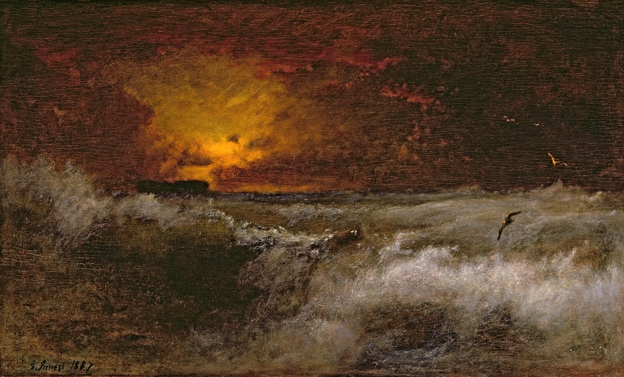 Deniz Üzerinde Gün Batımı, 1887 by George Snr. Inness