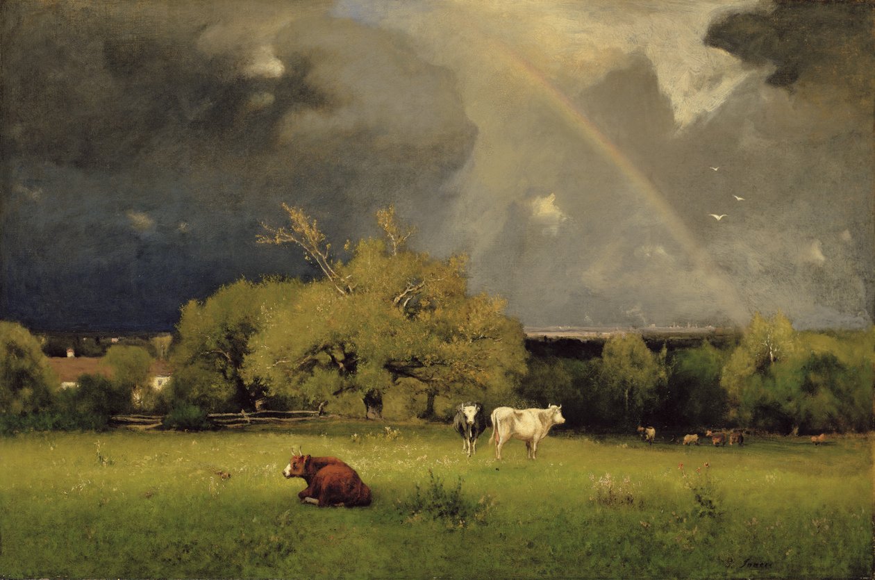 Gökkuşağı, c.1878-79 (tuval üzerine yağlı boya) by George Snr. Inness
