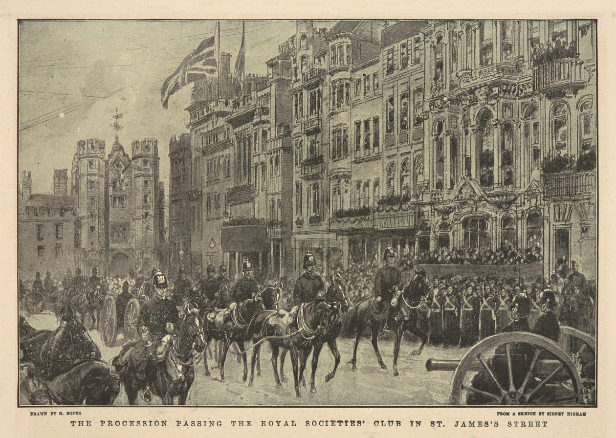 Kraliçe Victoria'nın cenazesi by George Soper