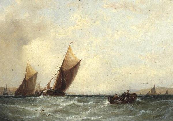 Hollanda Kıyısında Balıkçı Tekneleri by George Stainton