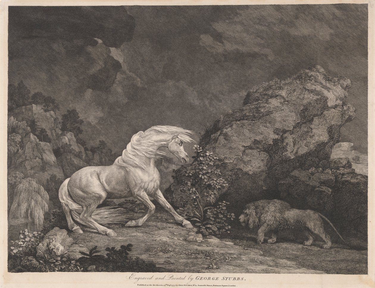 Aslandan Korkan At by George Stubbs