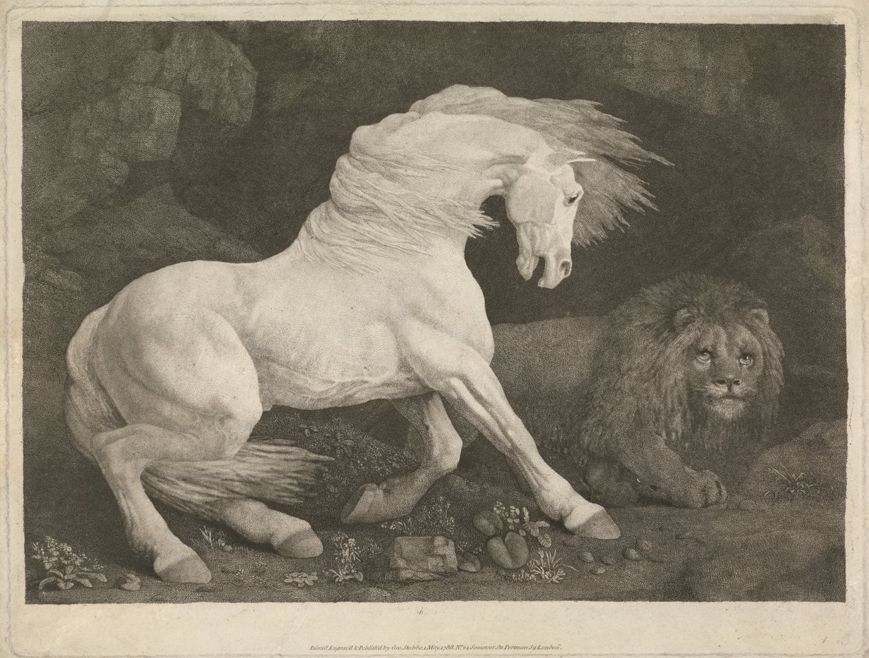 Aslandan Korkan At by George Stubbs