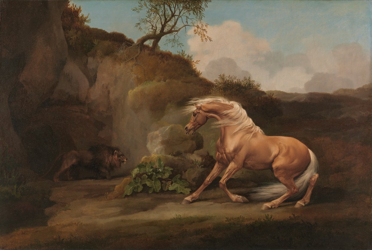 Aslandan Korkan At by George Stubbs