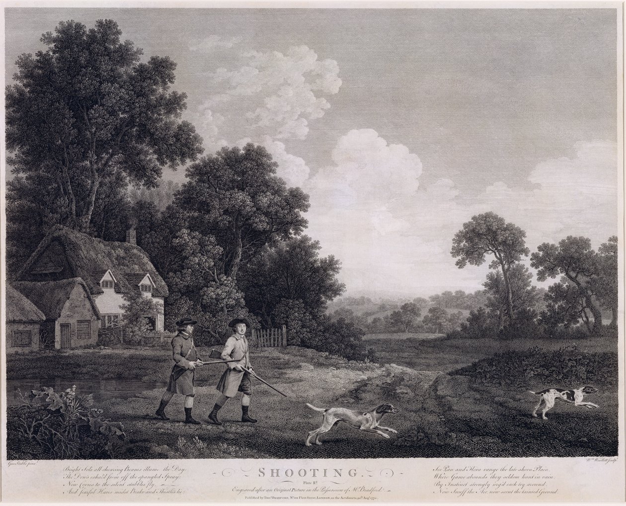 Çekim, levha 2, William Woollett (1735-85) 1770 tarafından oyulmuş (beşinci durum gravürü ve gravürü) by George Stubbs
