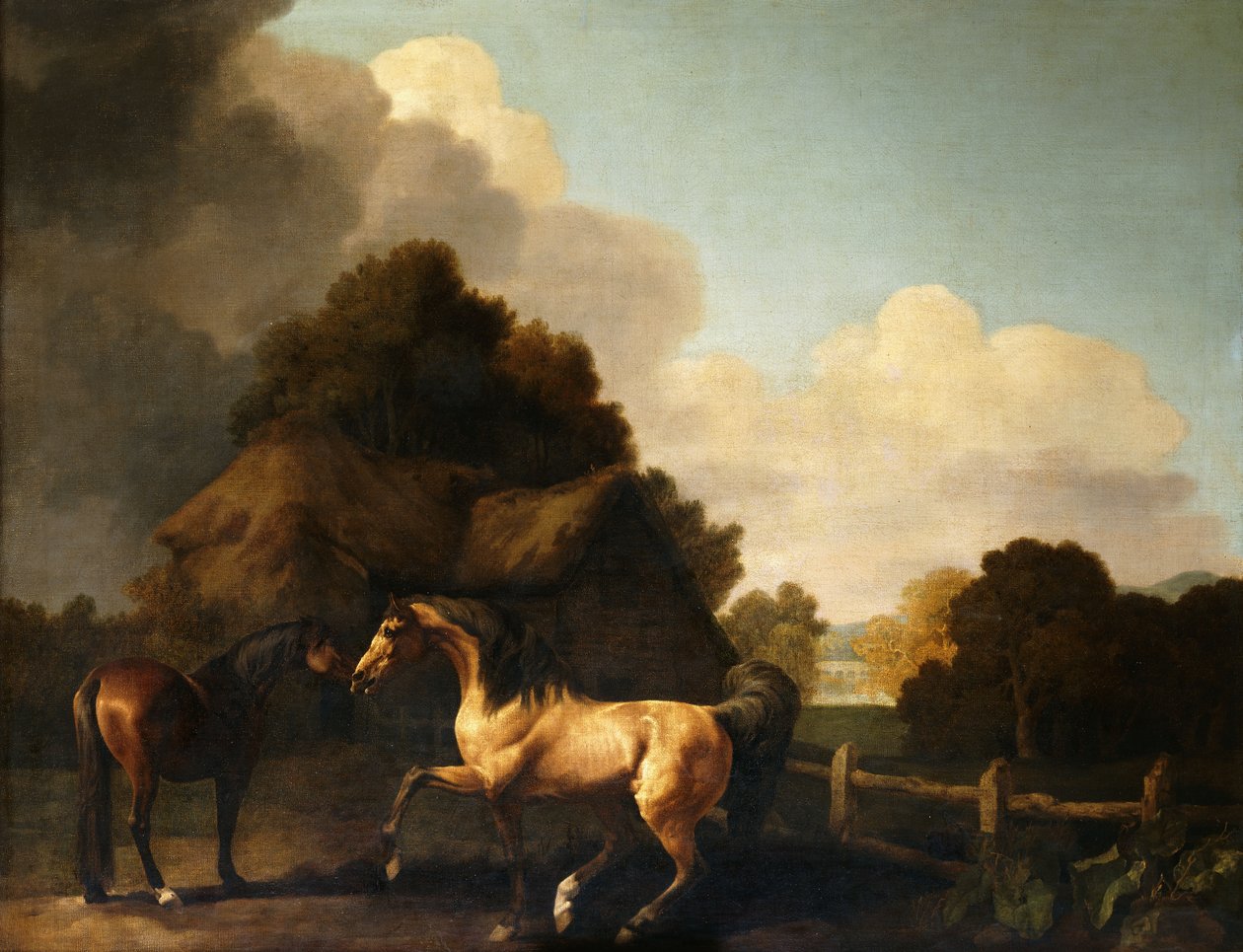Aygır ve Kısrak, geleneksel olarak "Jüpiter ve Kısrak" olarak adlandırılır by George Stubbs