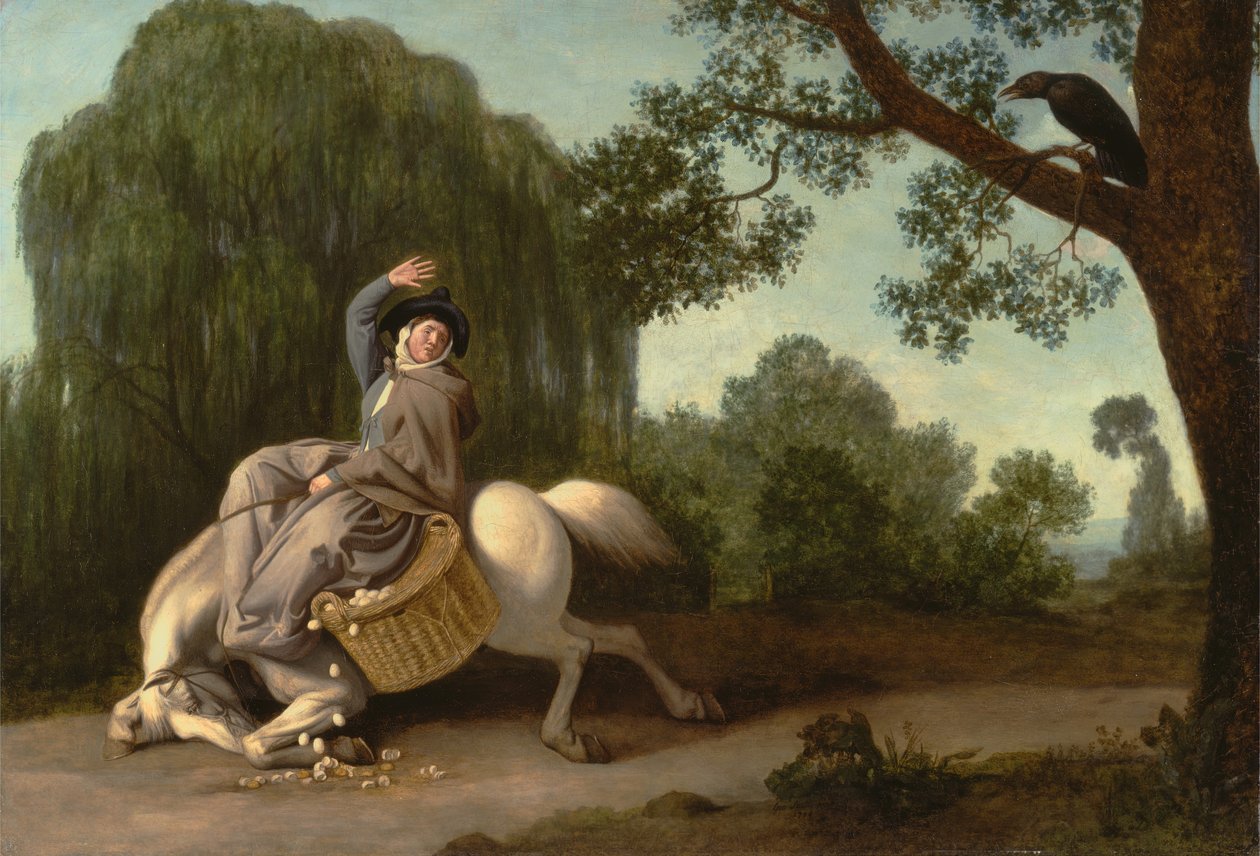 Çiftçinin Karısı ve Kuzgun, 1786. by George Stubbs