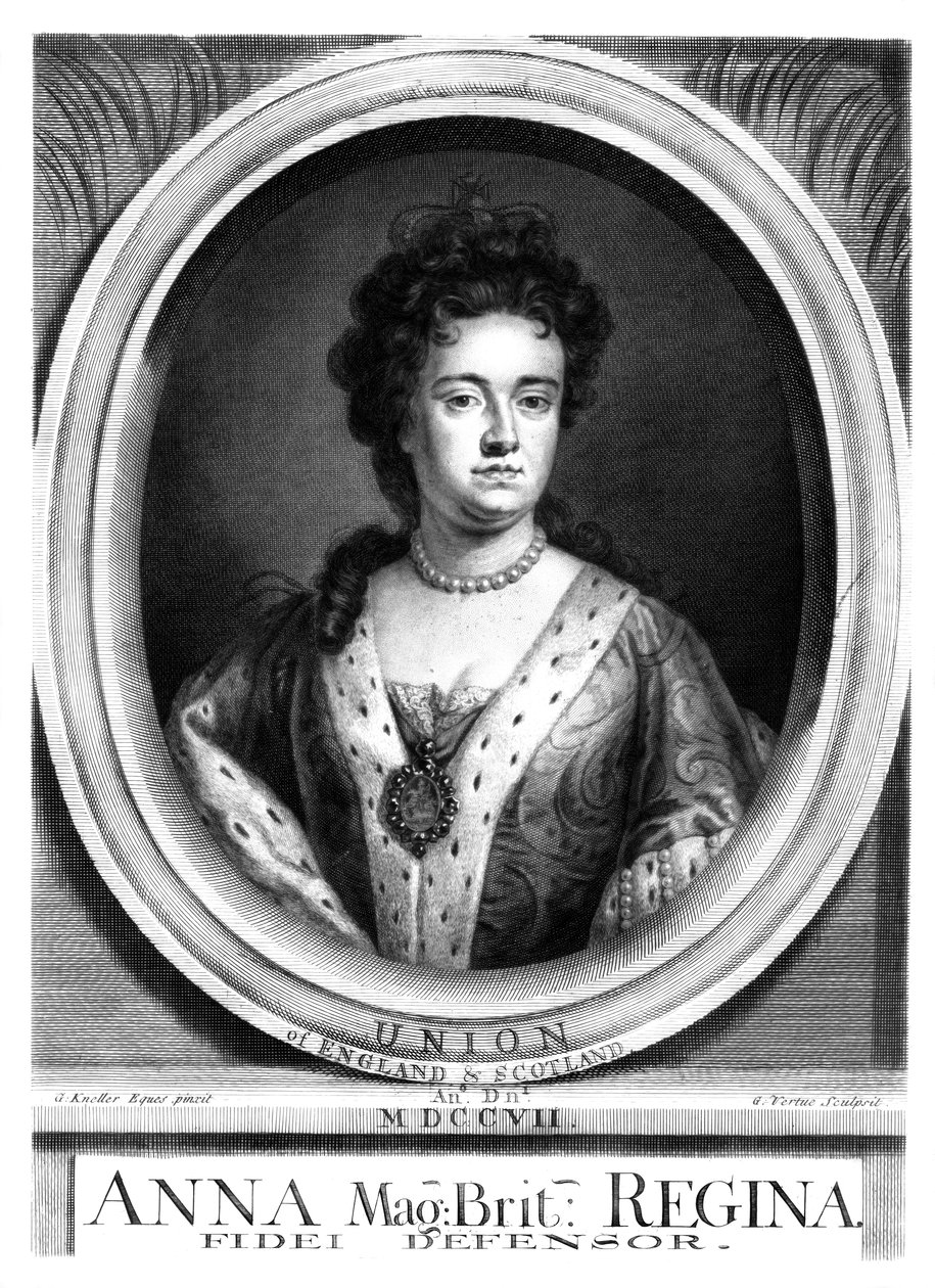 Anne, Büyük Britanya ve İrlanda Kraliçesi. by George Vertue