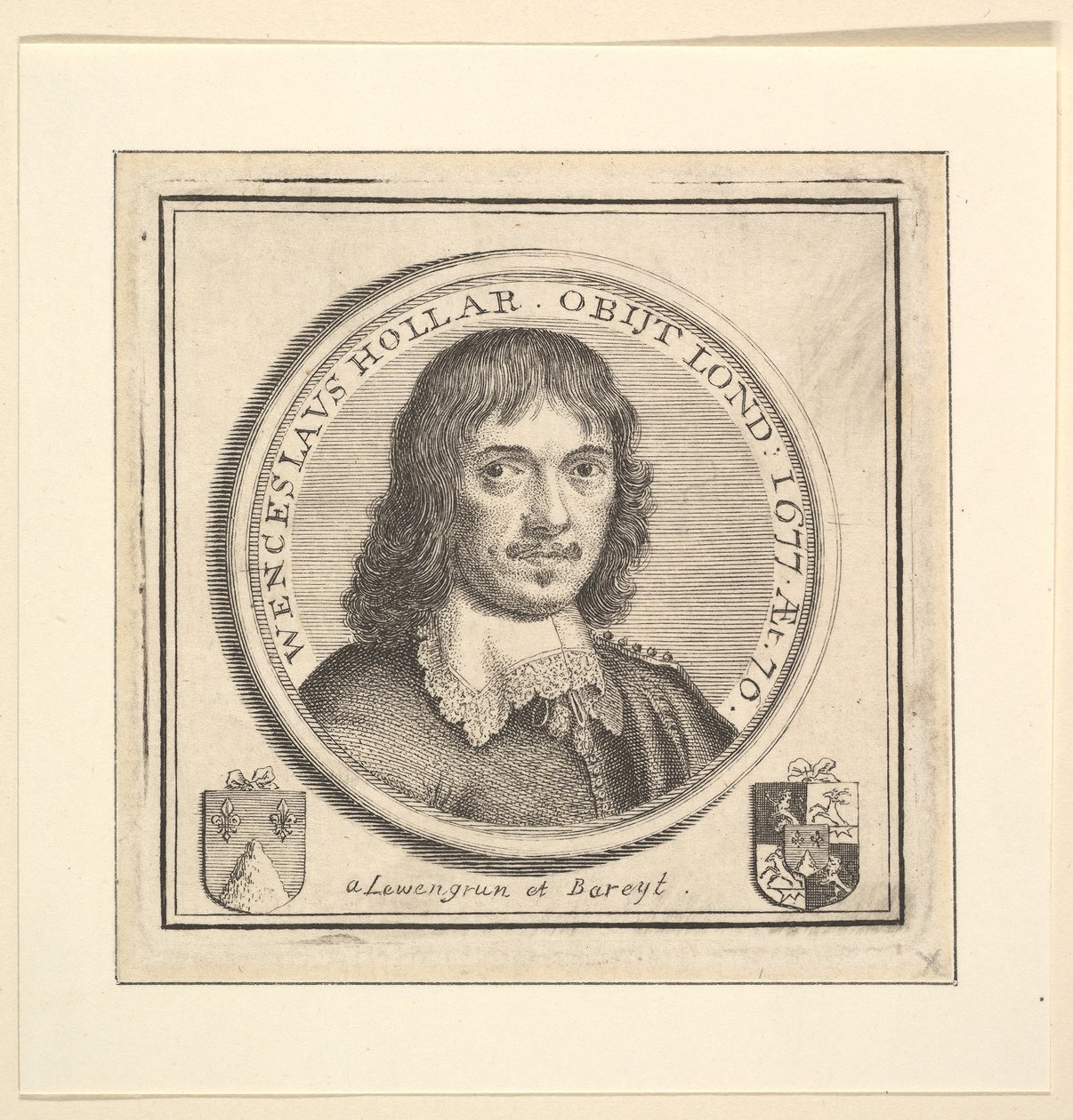 Dairesel Çerçevede Hollar Büstü, Vertues, Description of the Works of the..., 1745
