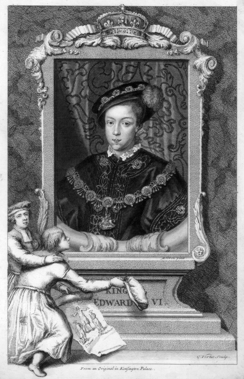Edward VI, İngiltere Kralı, 18. yüzyıl. by George Vertue