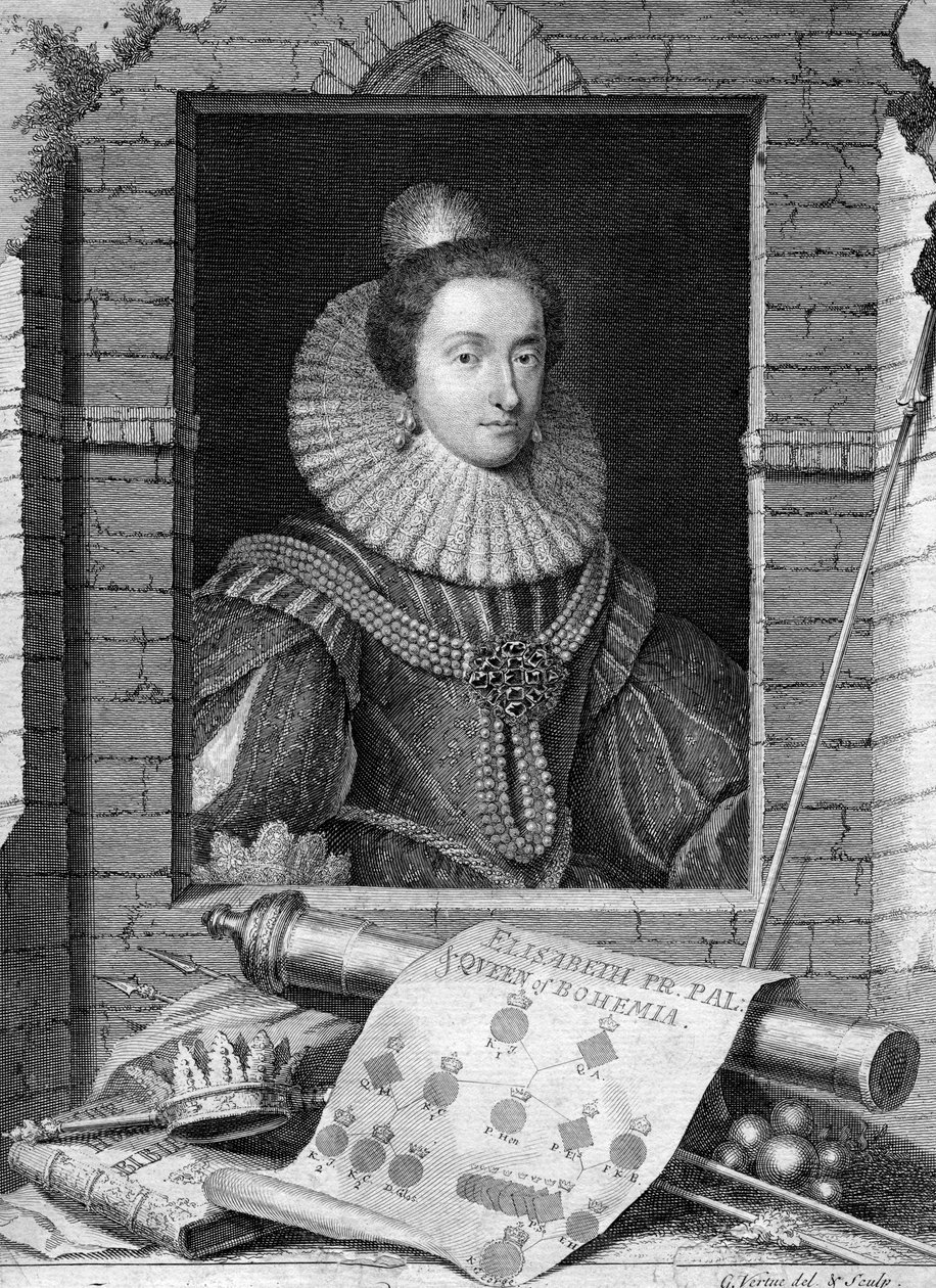 Bohemyalı Elizabeth, c1700-1750. by George Vertue