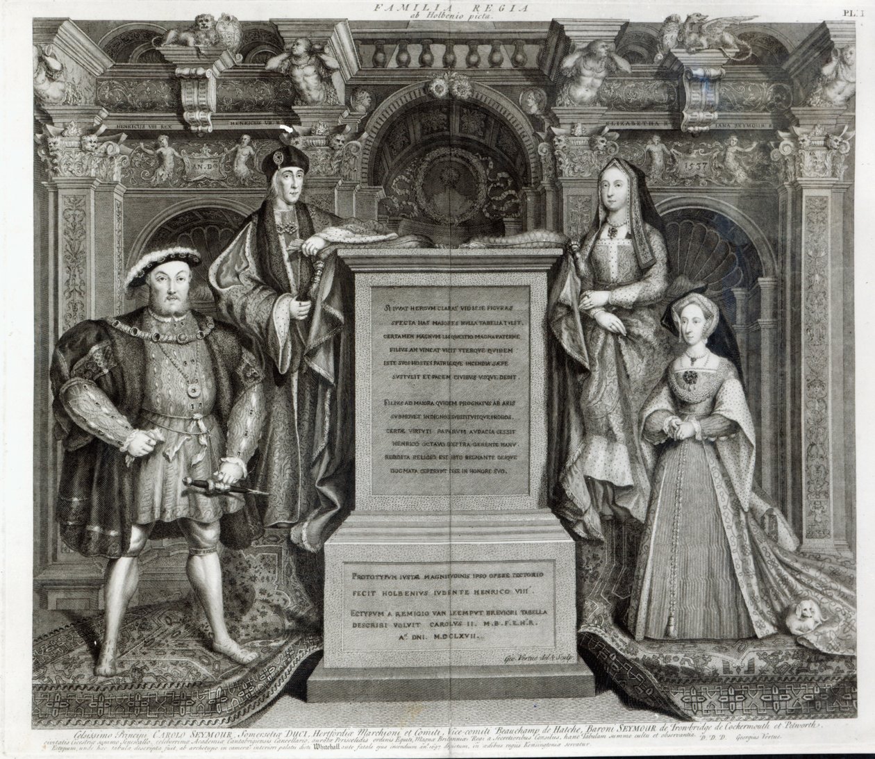 Familia Regia veya Henry VIII Ailesi, 1742 by George Vertue