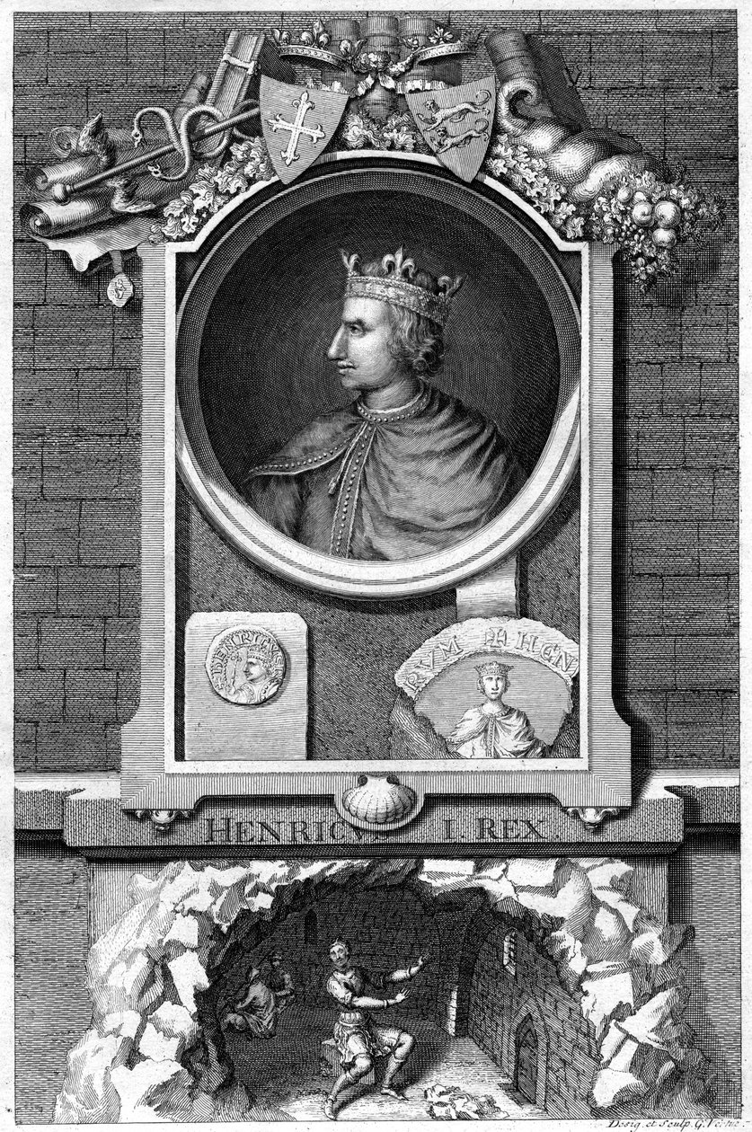 Henry I, İngiltere Kralı. by George Vertue