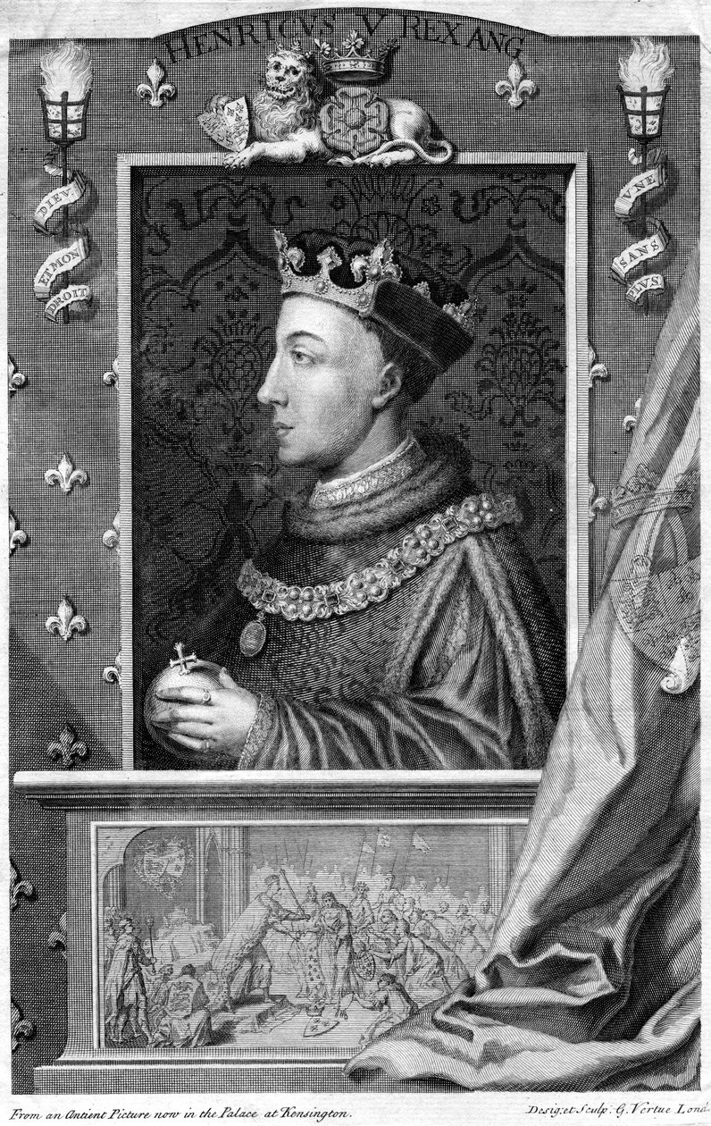 Henry V, İngiltere Kralı. by George Vertue