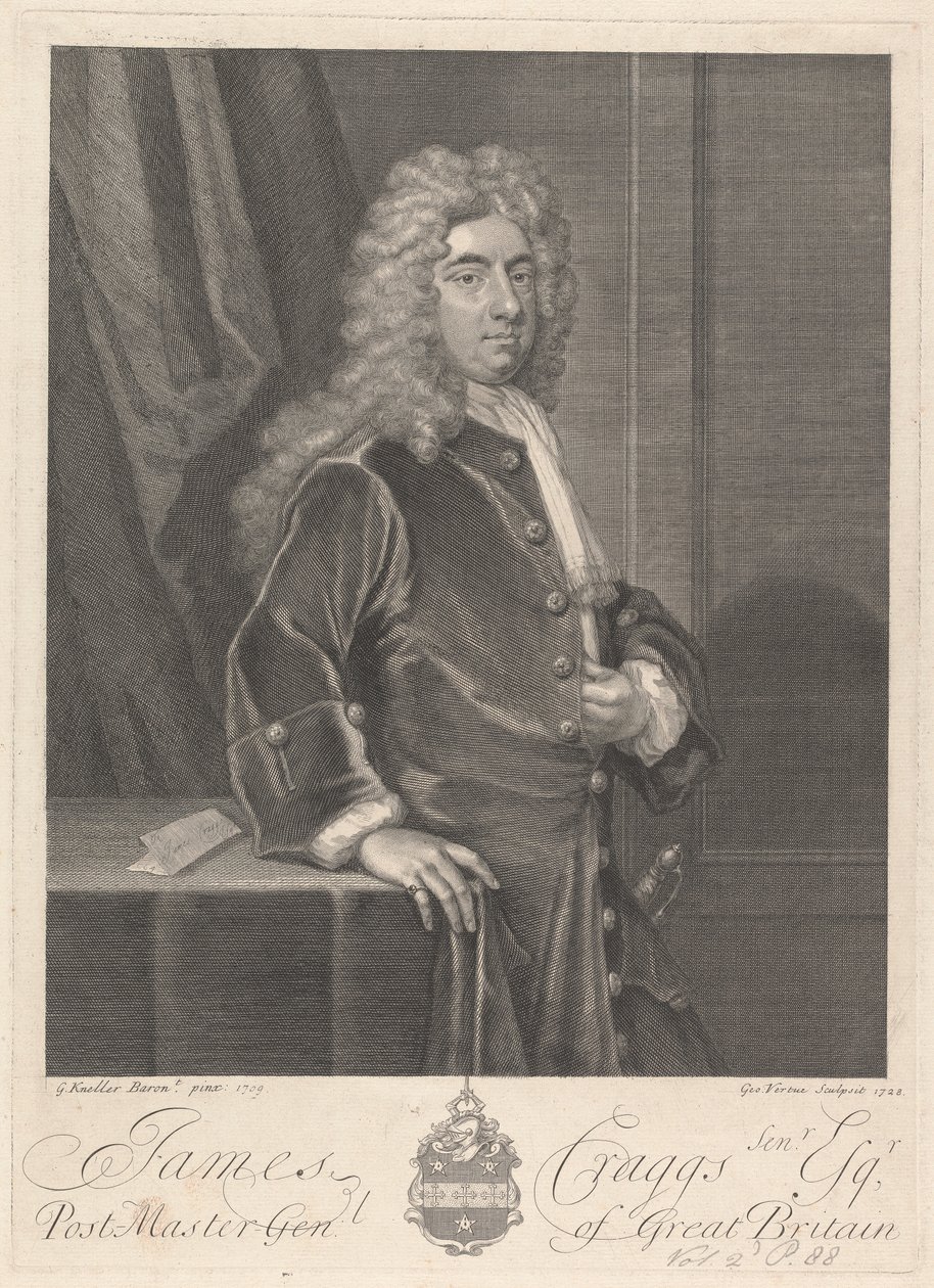 Yaşlı James Craggs by George Vertue