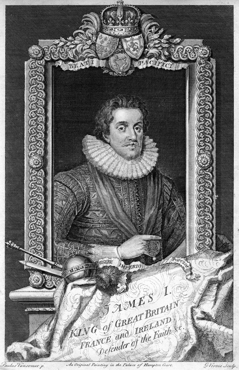 İngiltere Kralı I. James, 17. yüzyıl. by George Vertue
