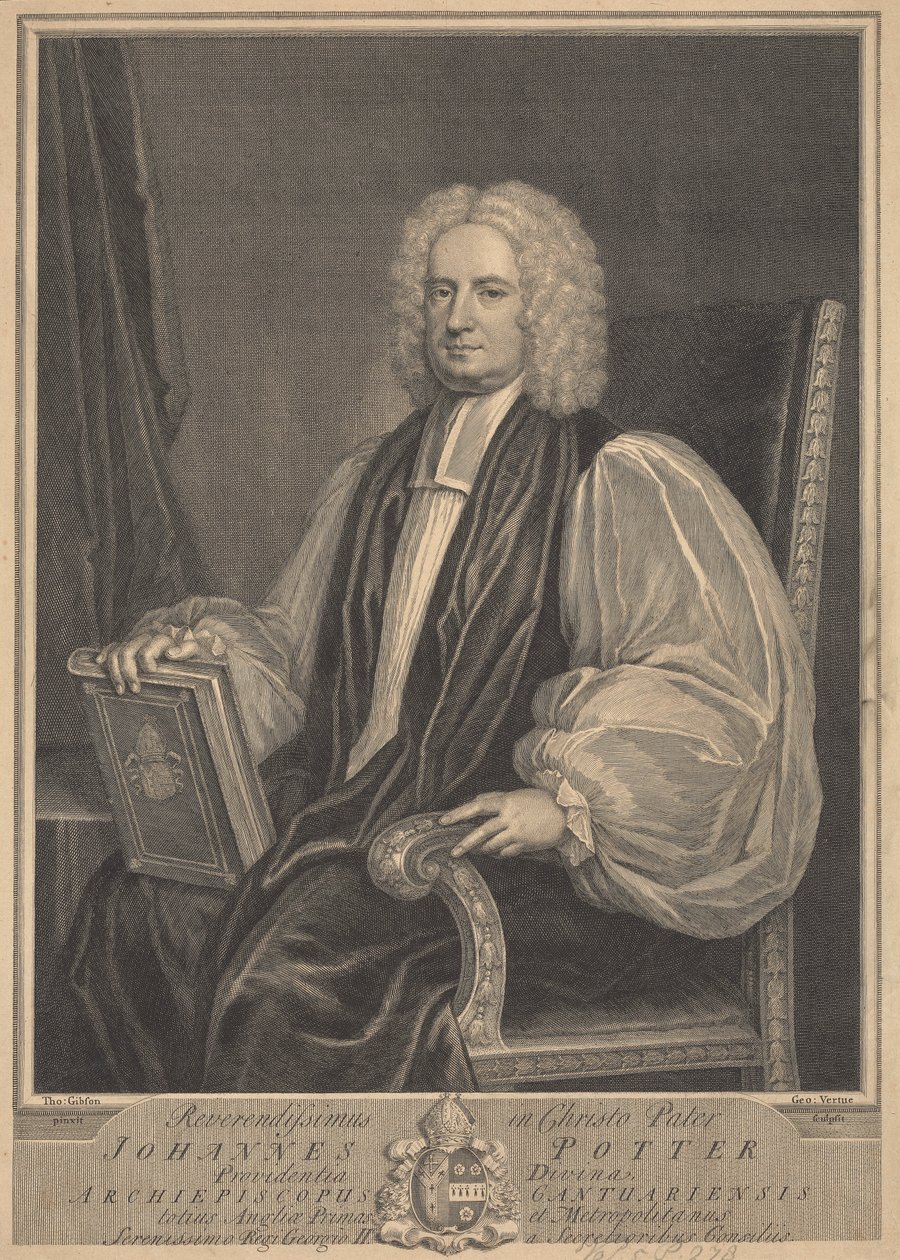 John Potter, Canterbury Başpiskoposu by George Vertue