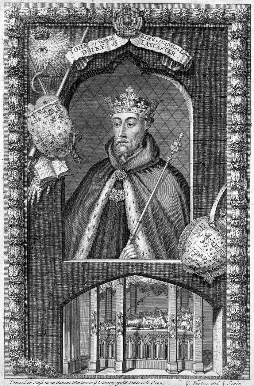 John of Gaunt, 1. Lancaster Dükü, 18. yüzyıl. by George Vertue
