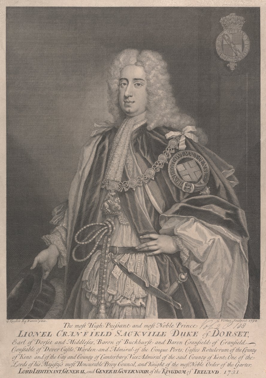 Lionel Cranfield Sackville, 1. Dorset Dükü by George Vertue