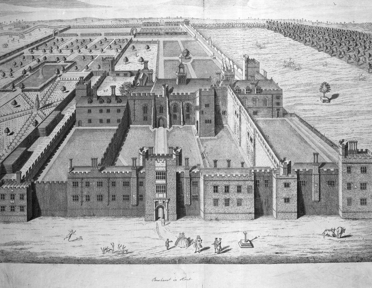 Penshurst Yeri, Edward Halstead, 1747 tarafından 