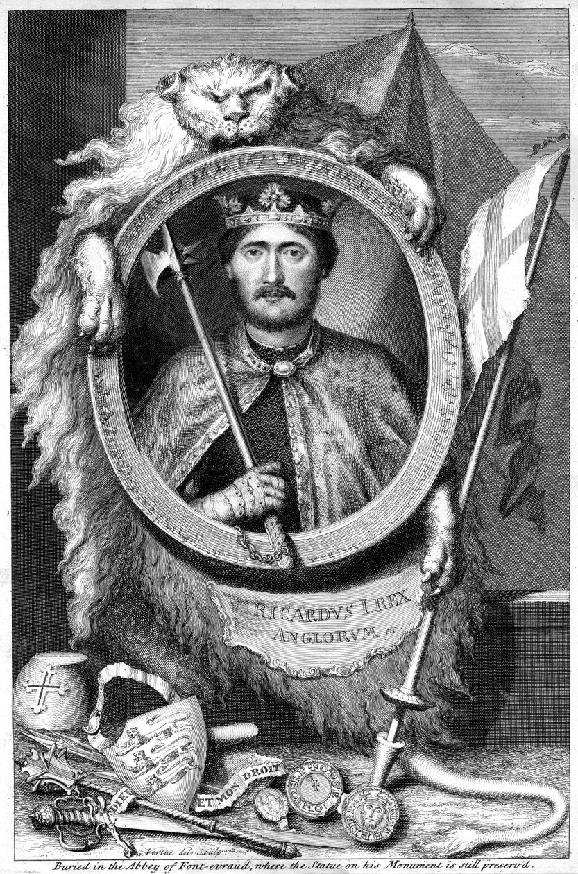I. Richard, İngiltere Kralı. by George Vertue