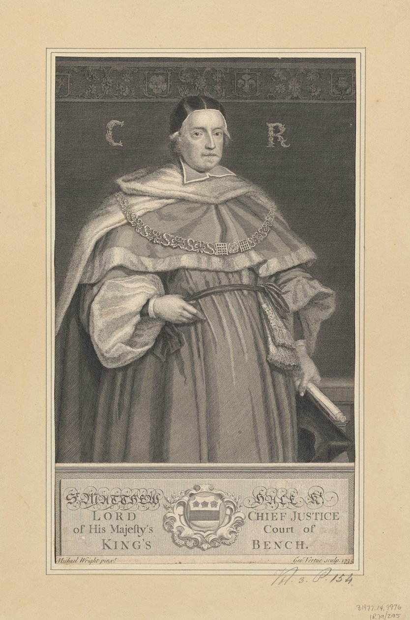 Sör Matthew Hale by George Vertue