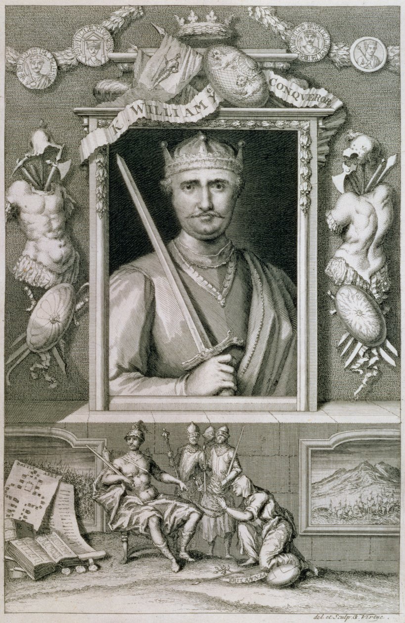 William I the Conqueror (1027-87) 1066'dan İngiltere Kralı, sanatçı tarafından oyulmuş (gravür) by George Vertue
