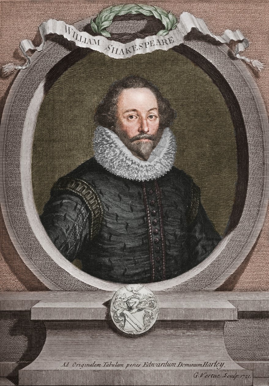William Shakespeare 1564-1616, İngiliz şair ve oyun yazarı, 1721, 1913 by George Vertue