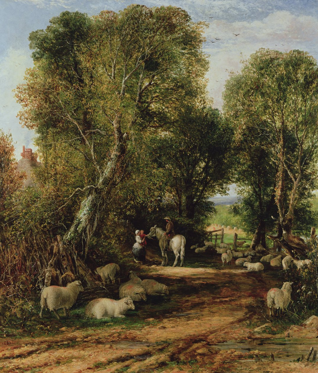 Koyunlu pastoral sahne, 19. yüzyıl by George Vicat Cole
