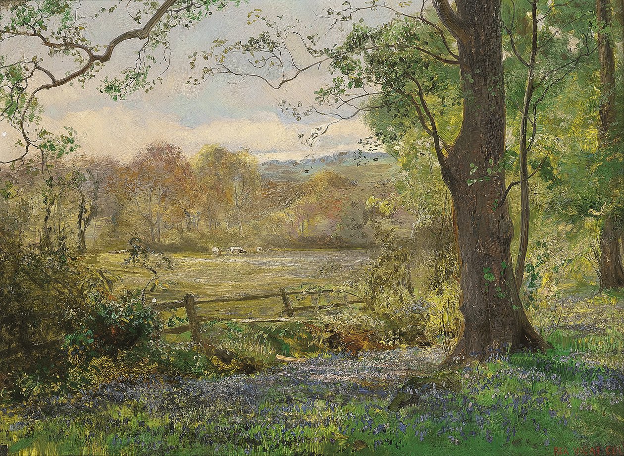 İlkbahar (panelde yağ) by George Vicat Cole
