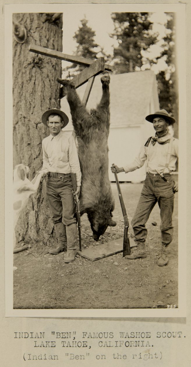 Hintli "Ben", ünlü Washoe İzcisi. Tahoe Gölü, Kaliforniya by George W. Ingalls