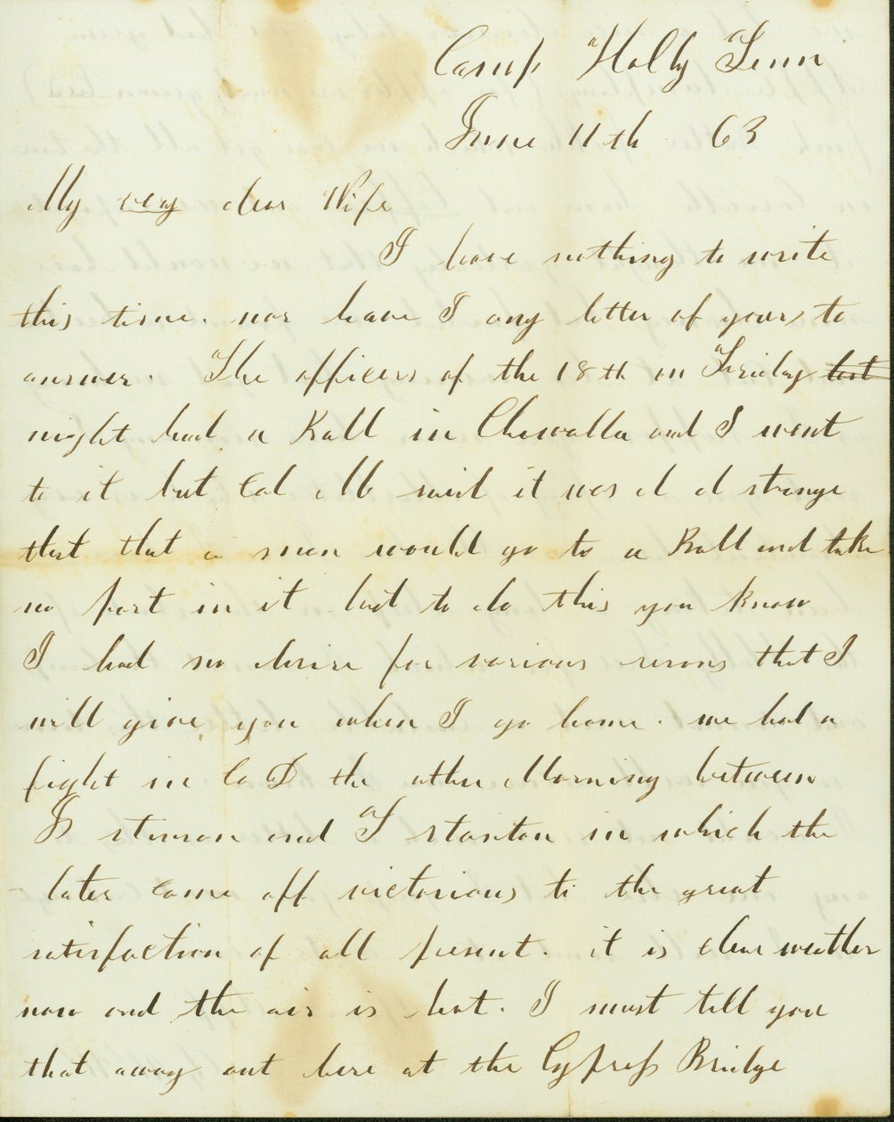 George Wyckoff, Camp Holly, Tennessee