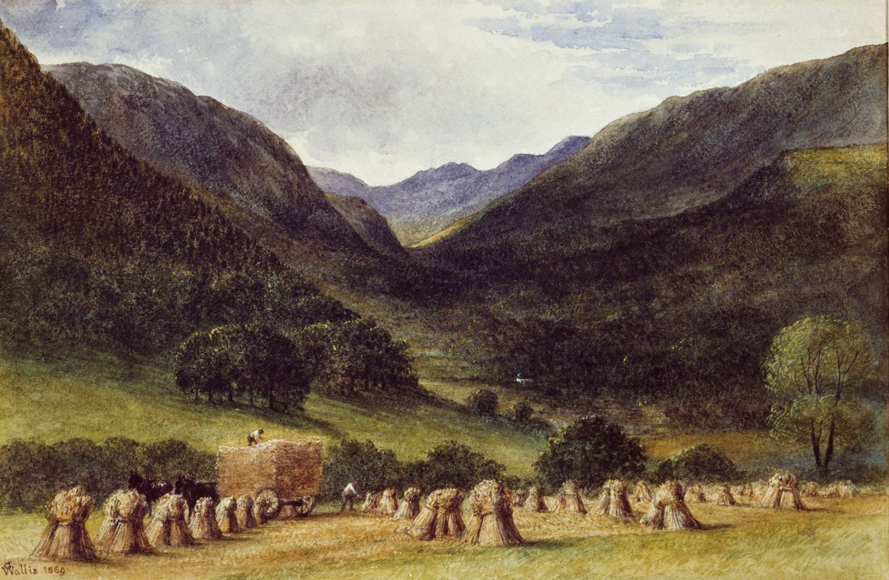 Hasat Zamanı, Llyn Crafnant, Kuzey Galler, 1869 by George Augustus Wallis