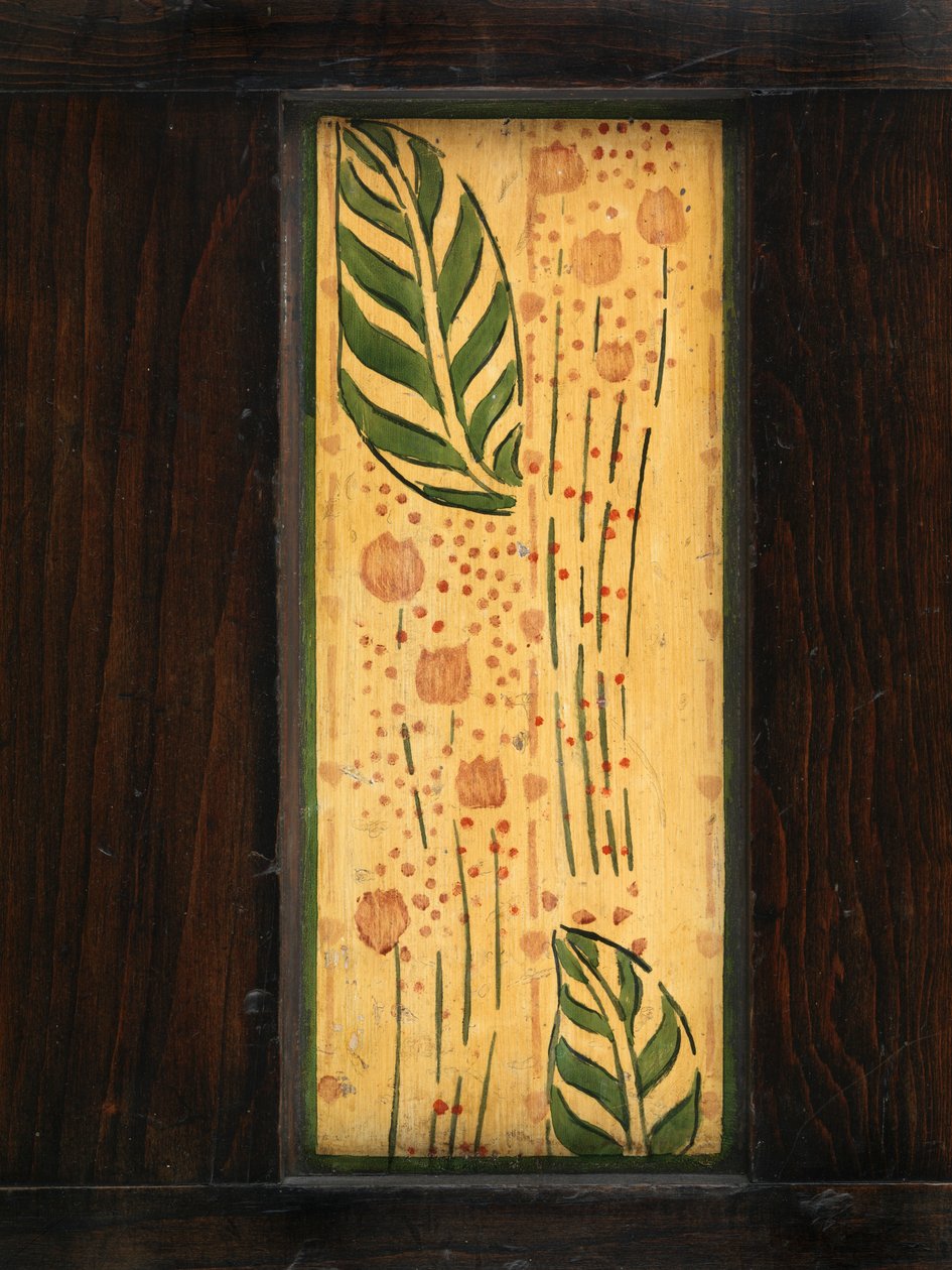 Dekoratif duvar paneli (boyalı meşe) by George Walton
