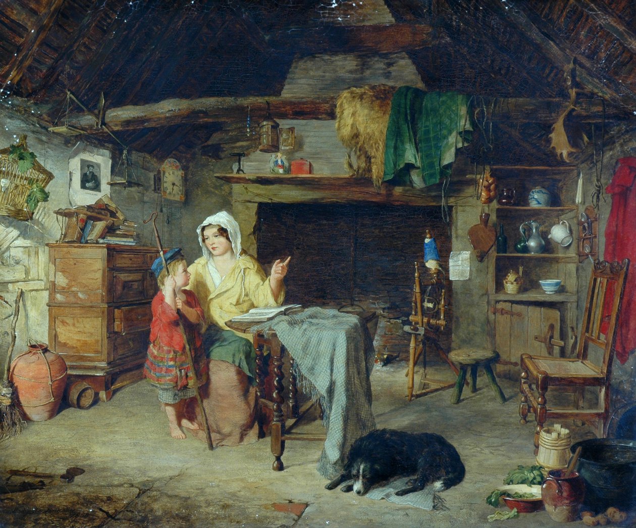 Ettrick. Çoban Çocuk İlk izlenimlerini annesinden alıyor, 1858 by George Washington Brownlow