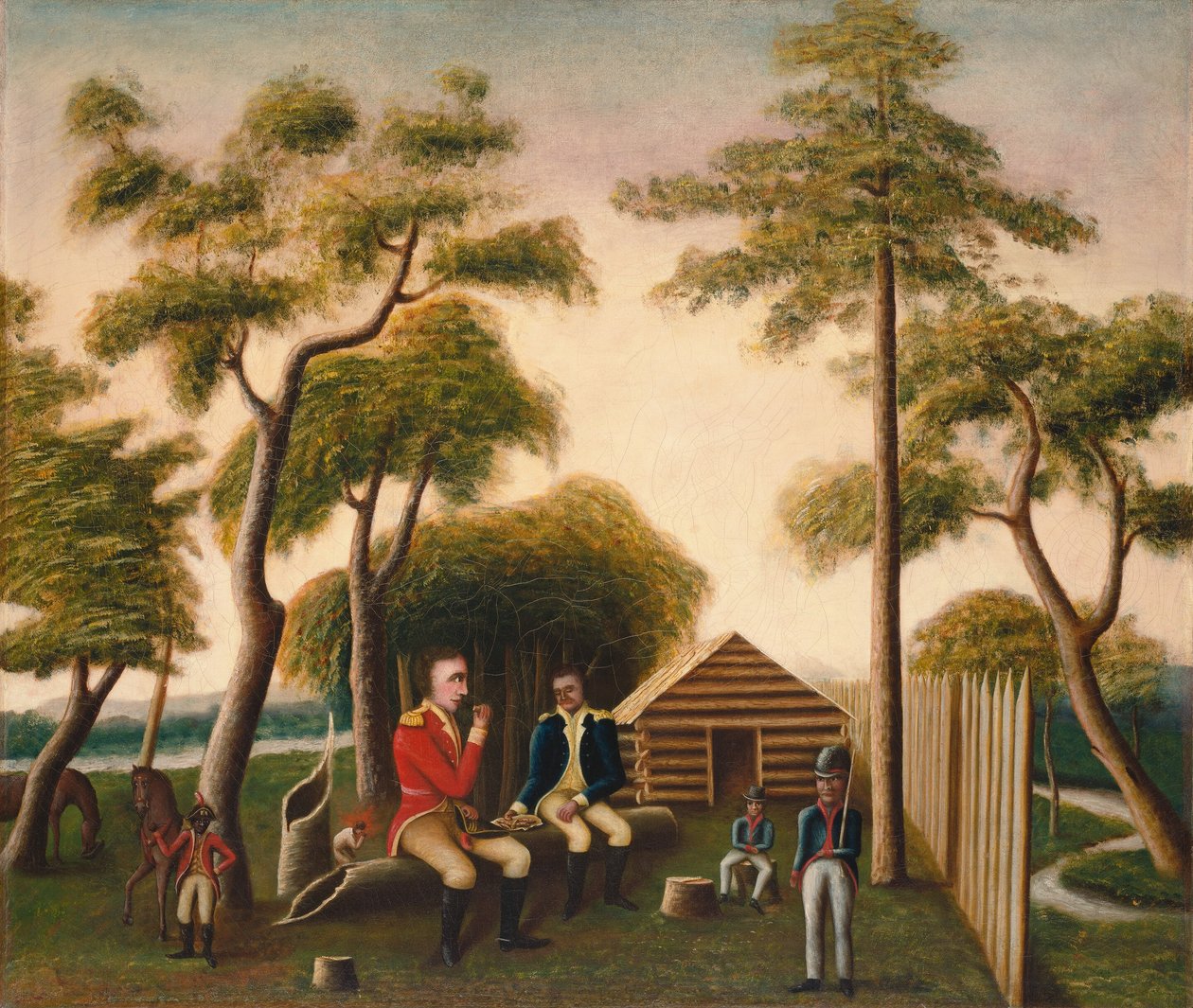 Marion, İngiliz Subayı Tatlı Patates Üzerine Ziyafet Ediyor, 1848. by George Washington Mark