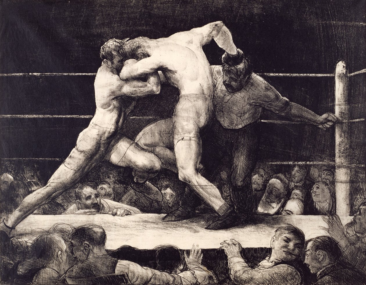 Sharkey's'de Bir Geyik (taş) by George Wesley Bellows