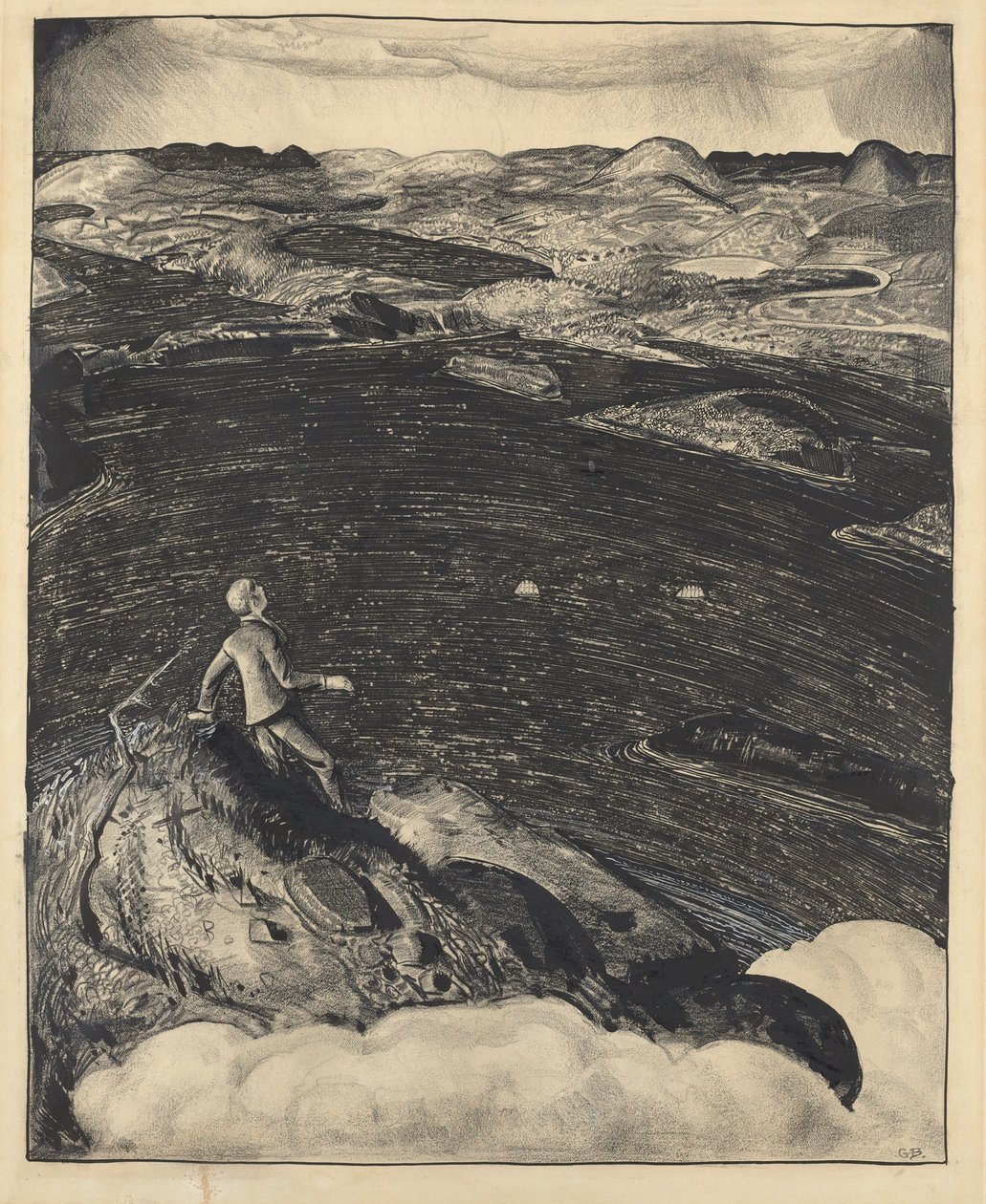 Dans Eden Kasaba Dünyanın Zirvesi, 1922. by George Wesley Bellows